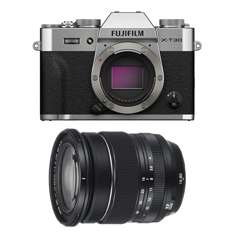 Fujifilm X-T30 III Silver + 16-80mm f/4 WR Black Camera with 3-Year Warranty