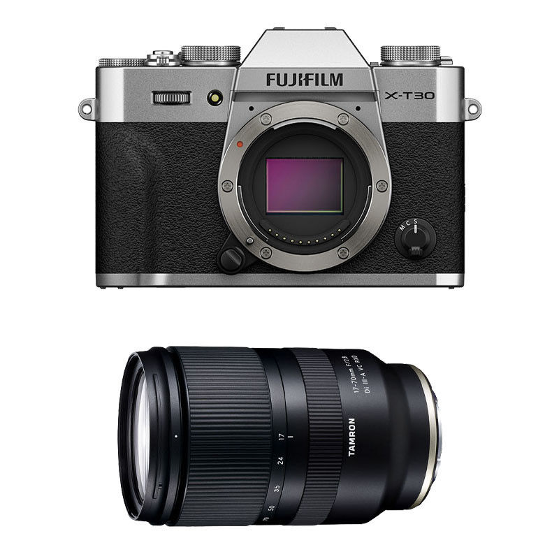Fujifilm X-T30 III Silver + Tamron 17-70mm F/2.8 Di III-A VC RXD Lens, 3-Year Warranty