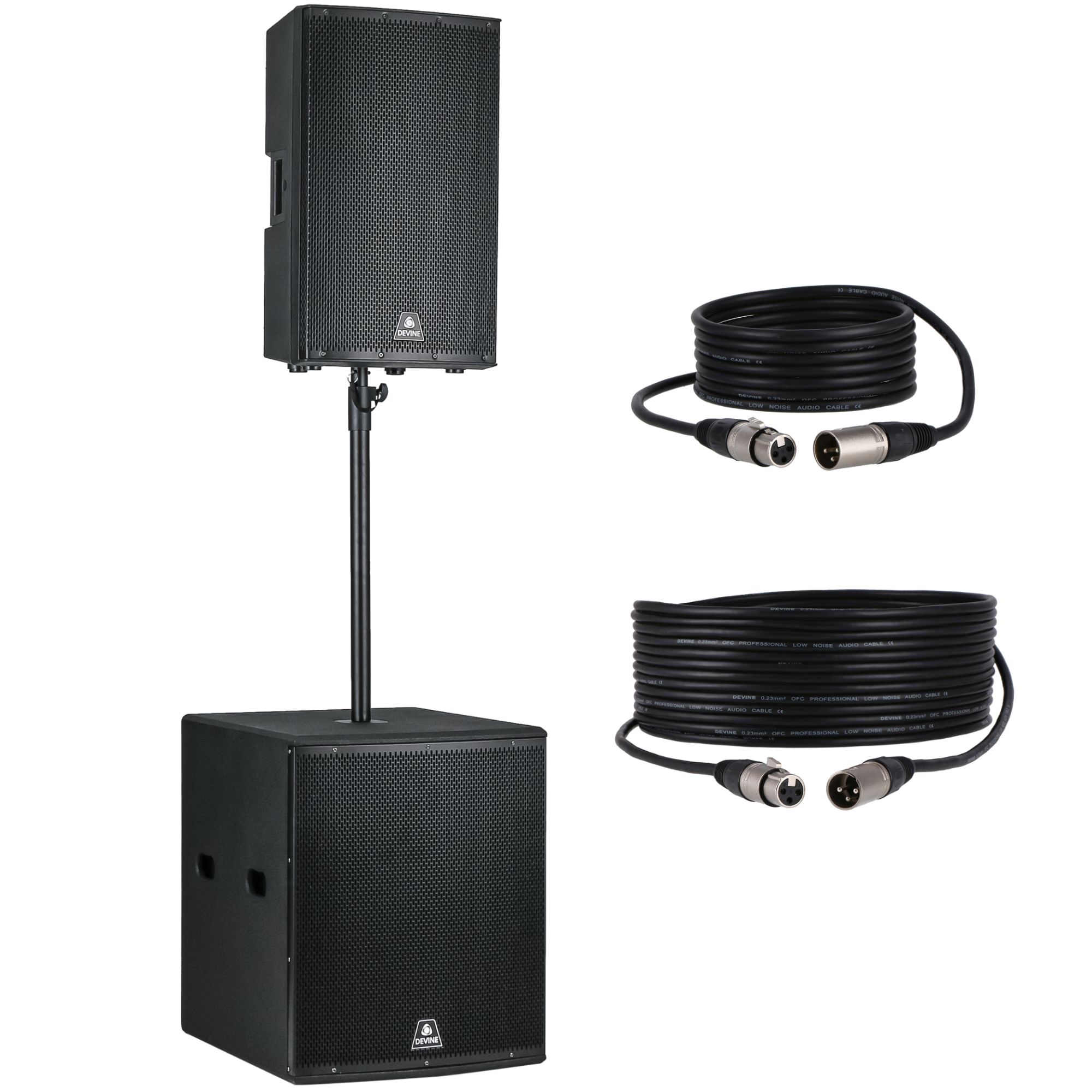 Kit de altavoces Devine Onyx 18SA + 15A