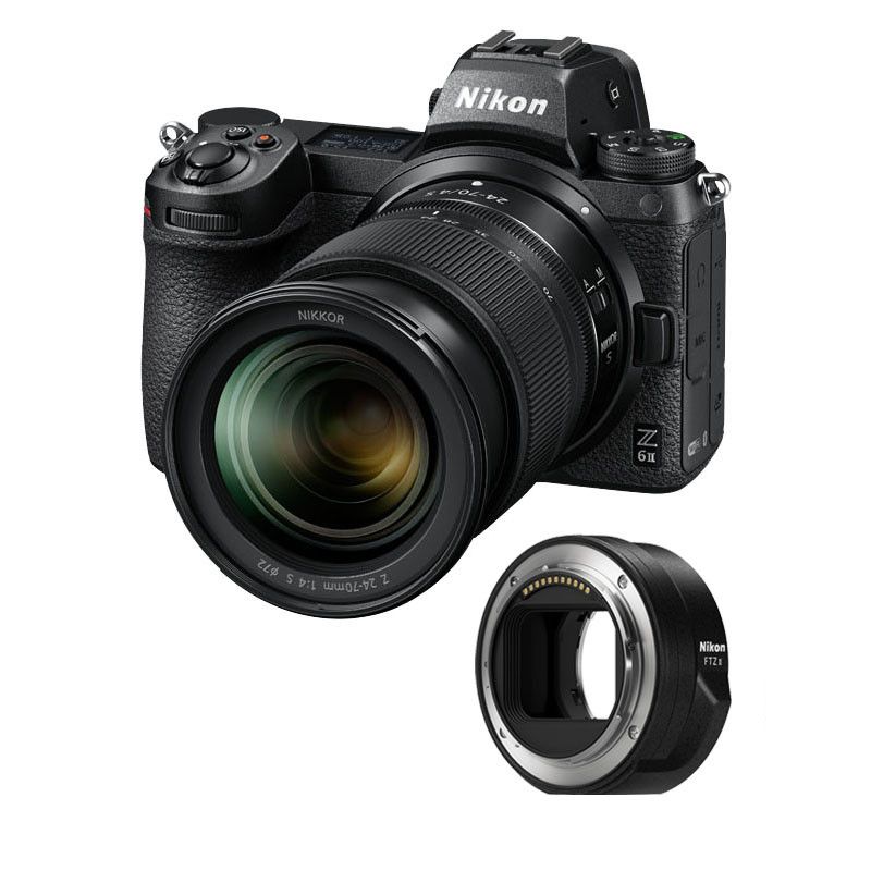 Nikon Z6 II Hybrid Camera + Z 24-70mm f/4 S Lens + FTZ II Adapter