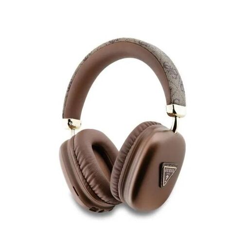 Casque stéréo sans fil Guess avec logo 4G Triangle - Marron