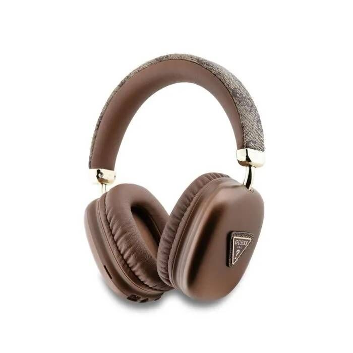 Guess Bluetooth 5.3 Stereo Headset with 4G Triangle Logo - Brown