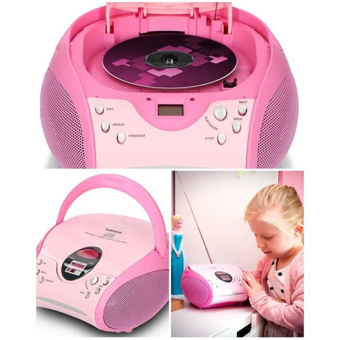 Reproductor de radio estéreo portátil Lenco CD/MP3/USB/Bluetooth