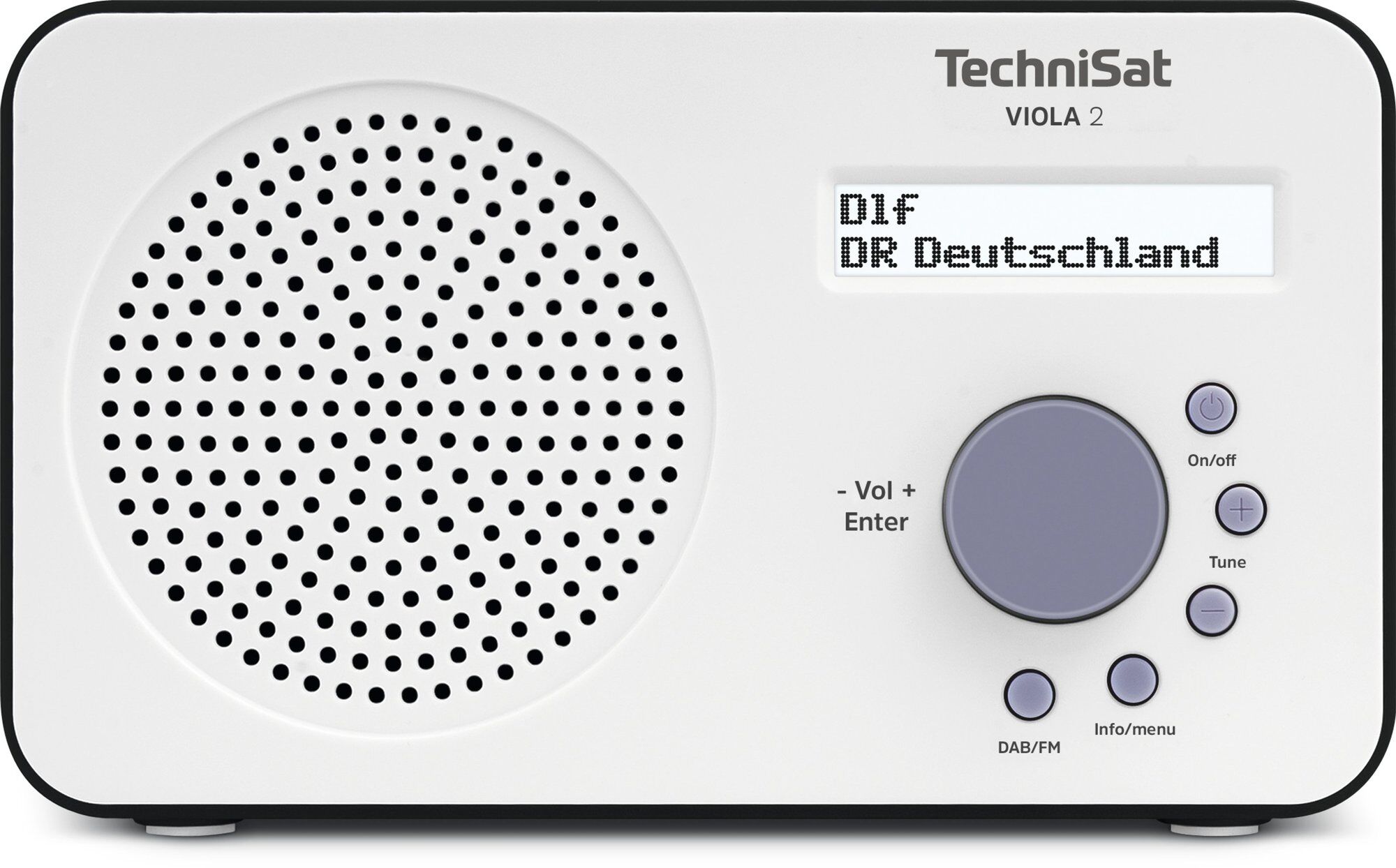 Radio portátil TechniSat digital negro y blanco