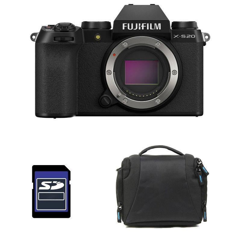 Fujifilm X-S20 Black + 3-Year Warranty + Bag + 8GB SD Card