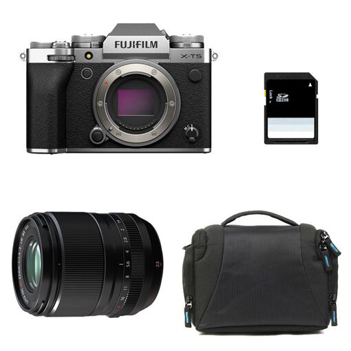 Fujifilm X-T5 Silver + 23mm f/1.4 WR 3-Year Warranty + Bag + 8GB SD Card