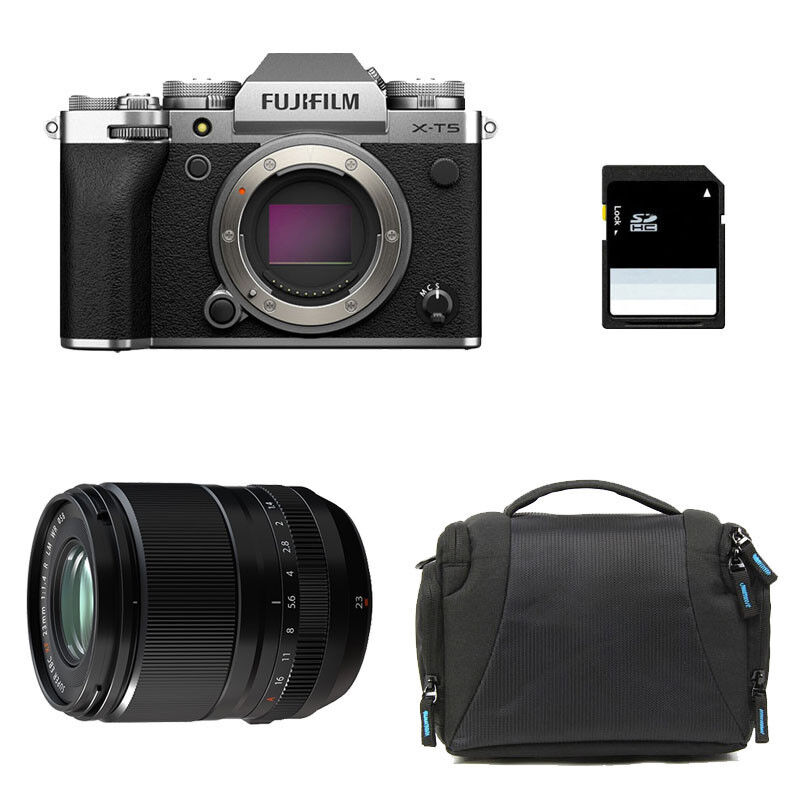 Fujifilm X-T5 Silver + 23mm f/1.4 WR 3-Year Warranty + Bag + 8GB SD Card