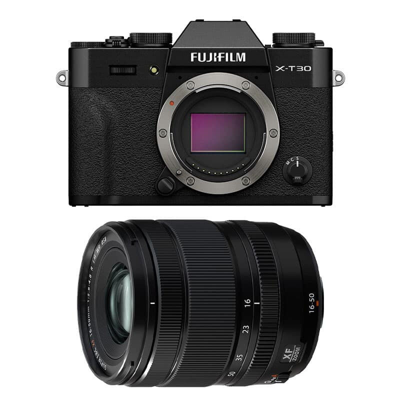 Fujifilm X-T30 III Black + XF 16-50mm f/2.8-4.8 R LM WR Lens, 3-Year Warranty