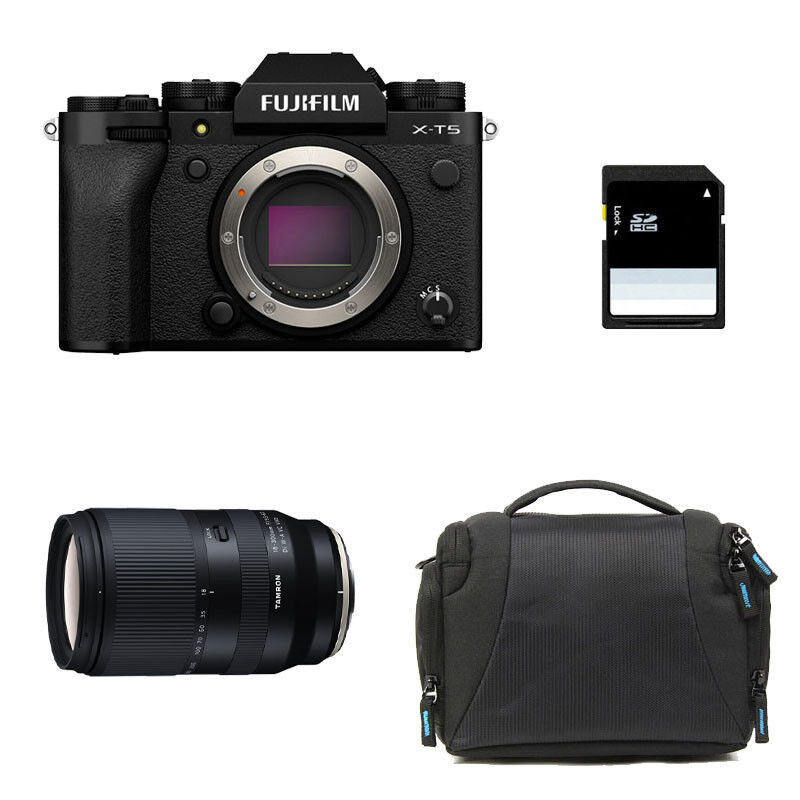 Fujifilm X-T5 Black + Tamron 18-300mm Lens + 3 Year Warranty + Bag + 8GB SD Card