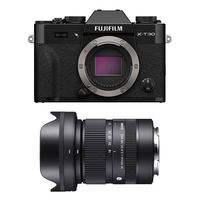 Fujifilm X-T30 III Black + Sigma 18-50mm f/2.8 DC DN Contemporary 3-Year Warranty