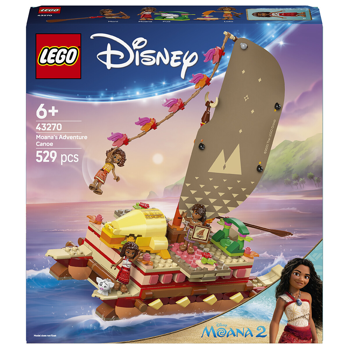 LEGO Disney Princess 43270 Moana's Adventure Boat