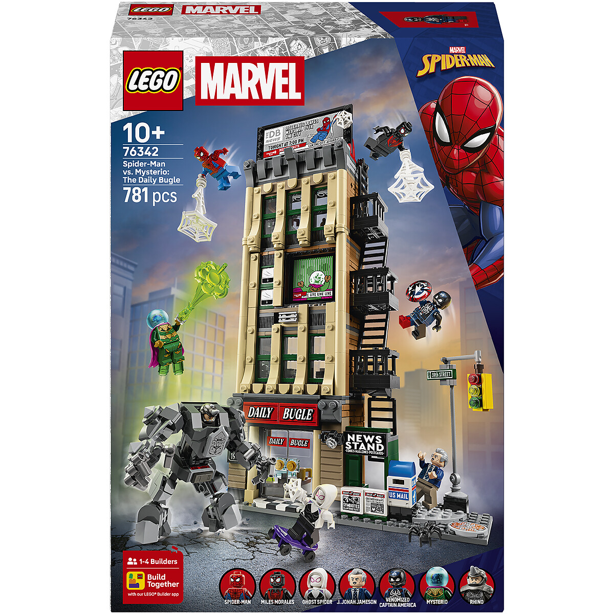 LEGO Marvel Spider-Man vs Mysterio: Daily Bugle Building Set