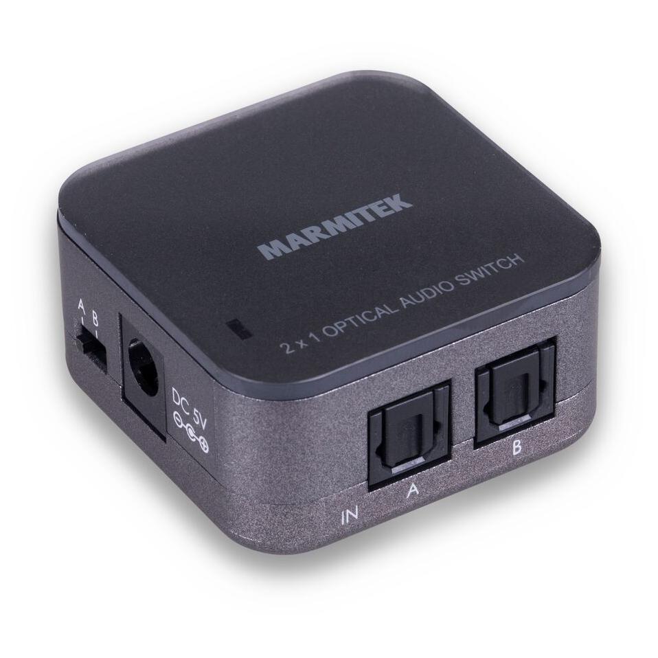 Conmutador óptico Marmitek Connect TS21 - 2 entradas / 1 salida - Toslink