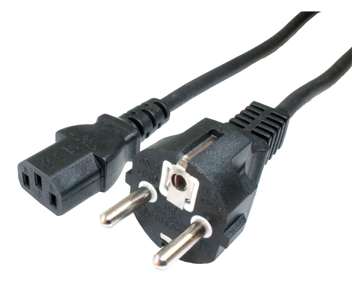 DCU Black Power Cable, 1.5m, Tripolar Network Connection