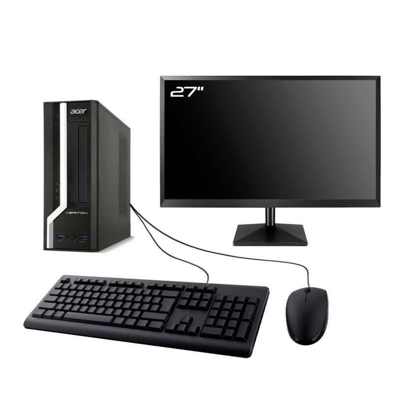 Acer Veriton X2631G SFF Desktop Computer | 27" Screen | Intel i3-4130 | 8GB RAM | 2TB SSD | Win10