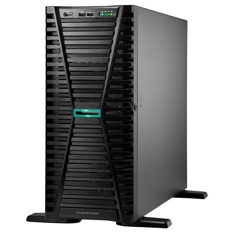 HP ProLiant ML110 Gen11 - Xeon Silver 4510, 2.4GHz, 32GB RAM, 8TB - Black