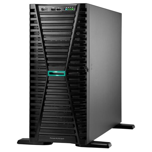 HP ProLiant ML110 Gen11 - Xeon Silver 4510, 2.4GHz, 32GB RAM, 8TB - Black