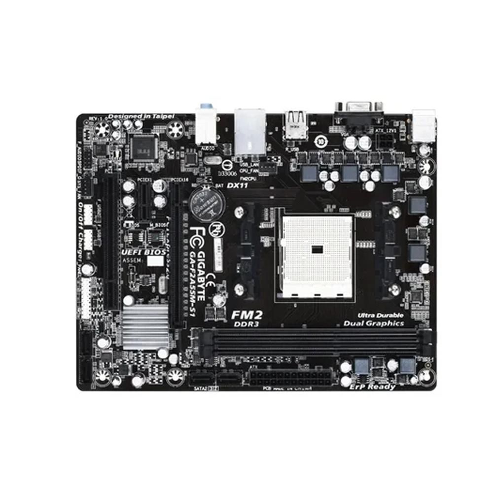 Gigabyte GA-A55M-S1 Motherboard, AMD A55, FM1 Socket, 64GB DDR3, Micro ATX