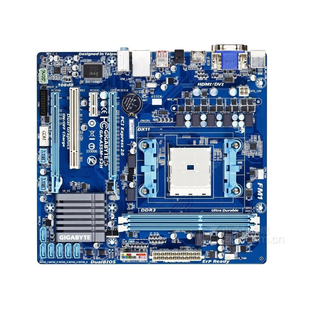 Gigabyte GA-A55M-S2H AM4 Motherboard, DDR3, 64GB, Micro ATX