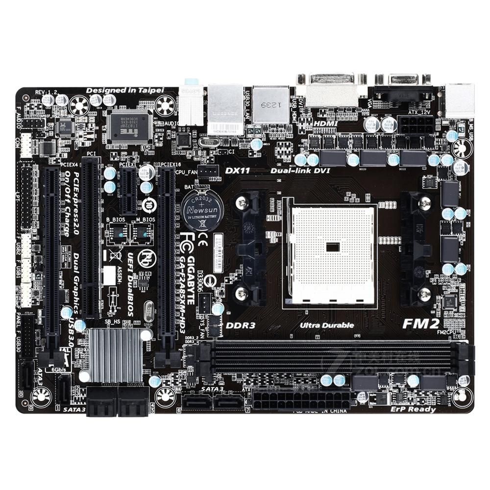 Gigabyte GA-F2A85XM-HD3(rev.1.2) AMDA85X Socket FM2 DDR3 64GB Micro ATX Motherboard
