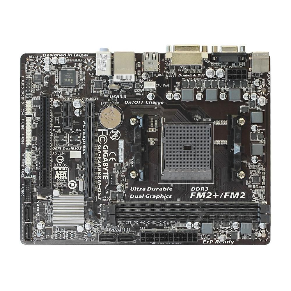 Gigabyte F2A88XM-DS2 (rev. 3.x) AMD A88X Micro ATX Motherboard
