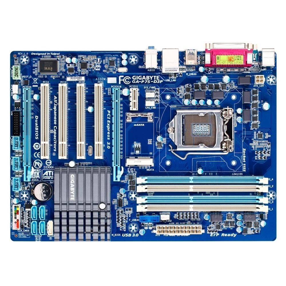 Gigabyte GA-P75-D3P Motherboard, Intel B75, LGA 1155, DDR3, 32GB