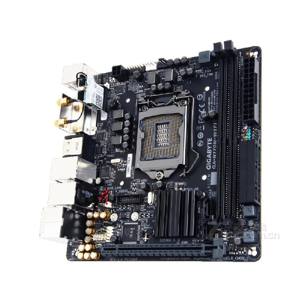 Gigabyte H170N-WIFI Motherboard (Rev. 1.0) - Intel H170, LGA 1151, DDR4, 32GB