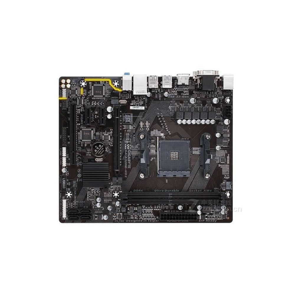 Gigabyte A320M-HD2 AMD A320 Motherboard (Socket AM4, DDR4, 32GB, Micro ATX)