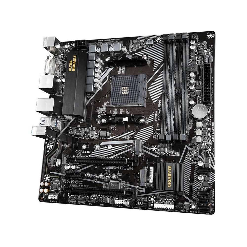 Placa base Gigabyte B550M DS3H AMD B550 (socket AM4, DDR4, 128GB, Micro ATX)
