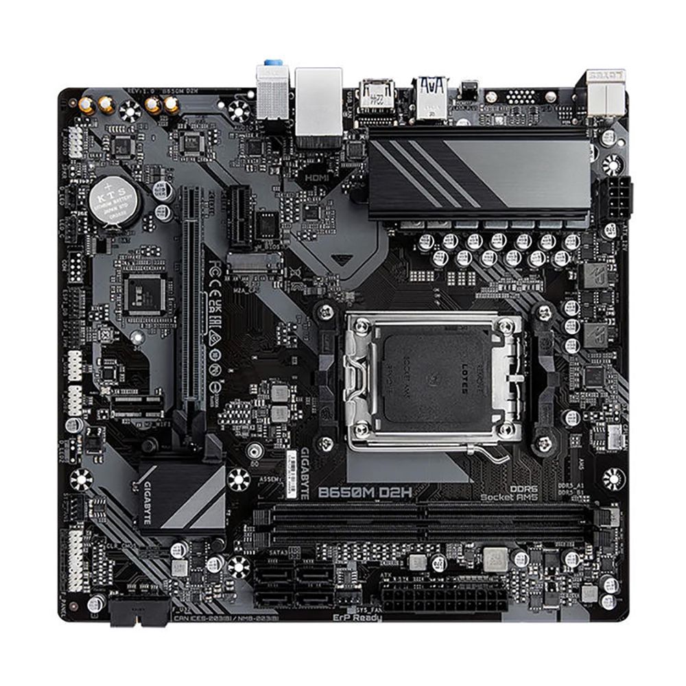 Carte mère Gigabyte B650M D2H AMD B650 Socket AM5 DDR5 96 Go Micro ATX