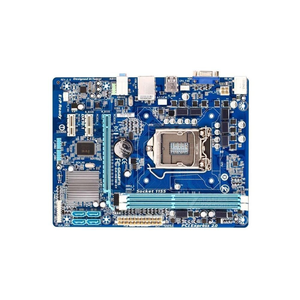 Gigabyte GA-H61M-S1(rev.2.0) Intel H61 LGA 1155 DDR3 16GB Micro ATX Motherboard