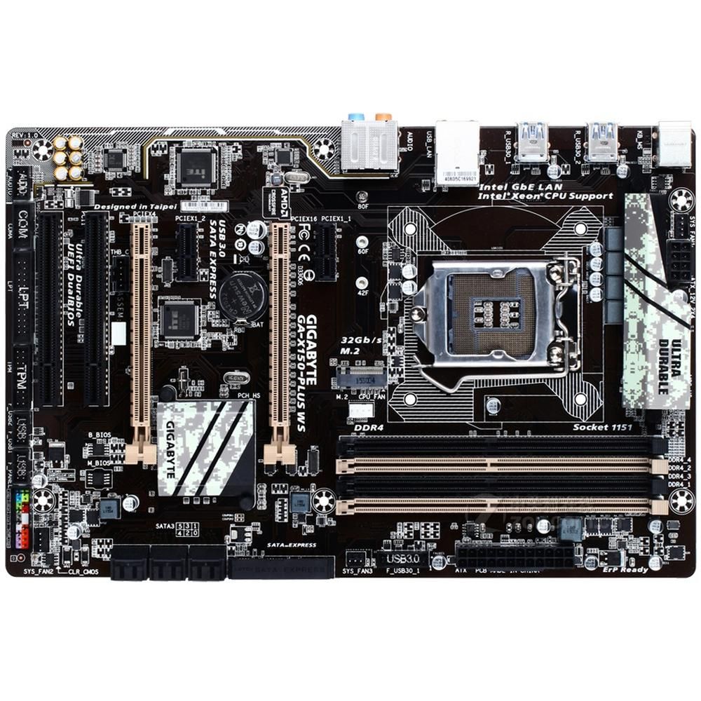 Gigabyte X150-PLUS WS Motherboard (rev. 1.0) - Intel C232, LGA 1151, DDR4, 64GB, ATX