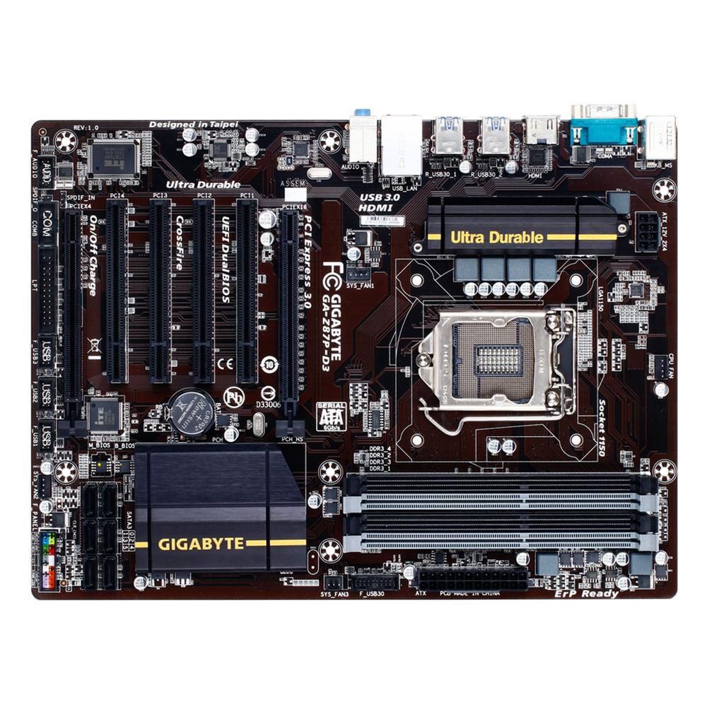 Gigabyte GA-Z87P-D3(rev.1.x) Intel Z87 LGA 1150 DDR3 Motherboard, 32GB
