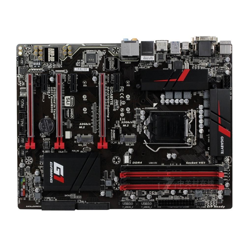 Gigabyte Z170X-Gaming 3 Motherboard (Rev. 1.0) - Intel Z170, LGA 1151, DDR4, 64GB