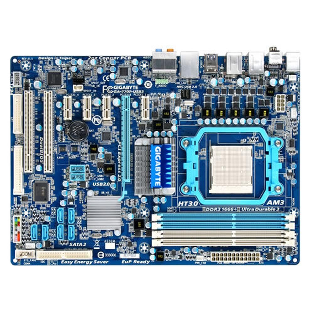 Gigabyte GA-770T-USB3 Motherboard - AMD 770, AM3 Socket, DDR3, 16GB, ATX