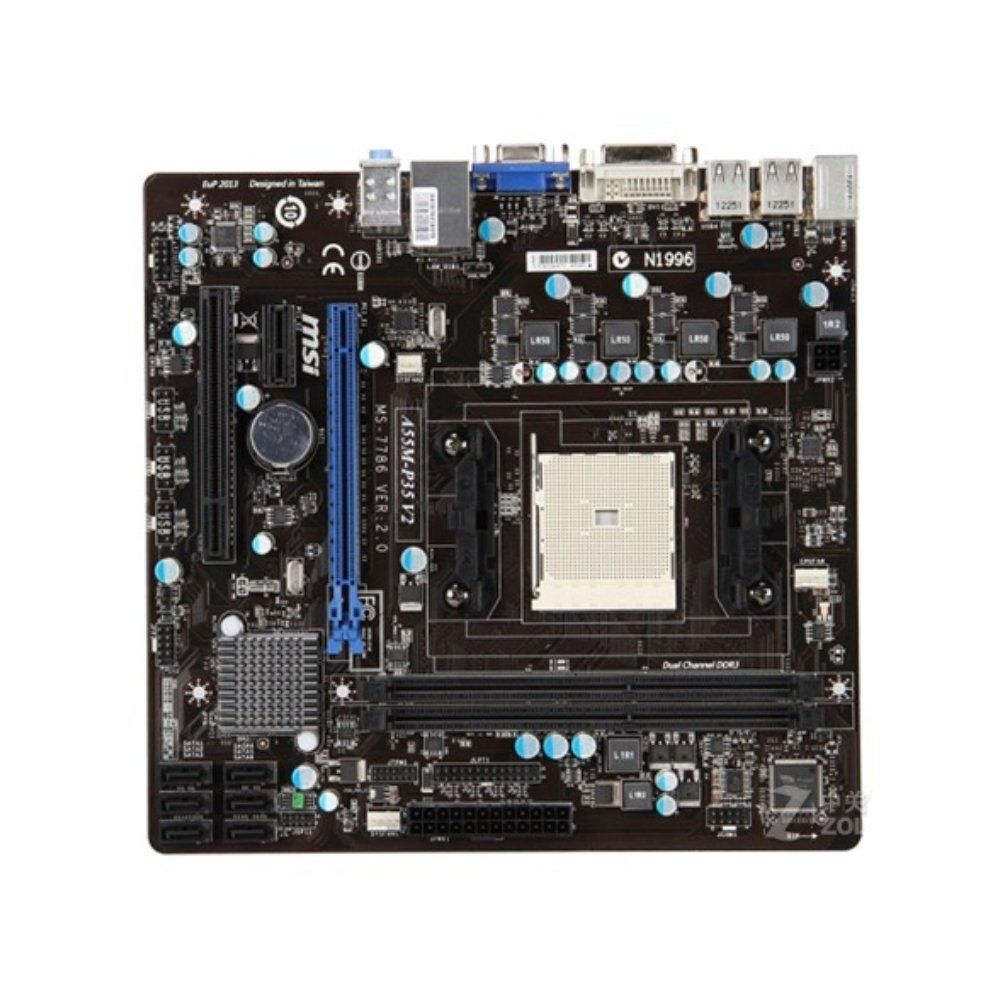 MSI A55M-P35 V2 Motherboard - AMD A55, FM1 Socket, 16GB DDR3, Micro ATX (12x20cm)