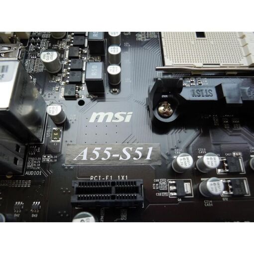 Placa base MSI A55-S51 AMD A55, con conector FM1, 16GB de memoria DDR3, Micro ATX (16x29.3x19.3mm)