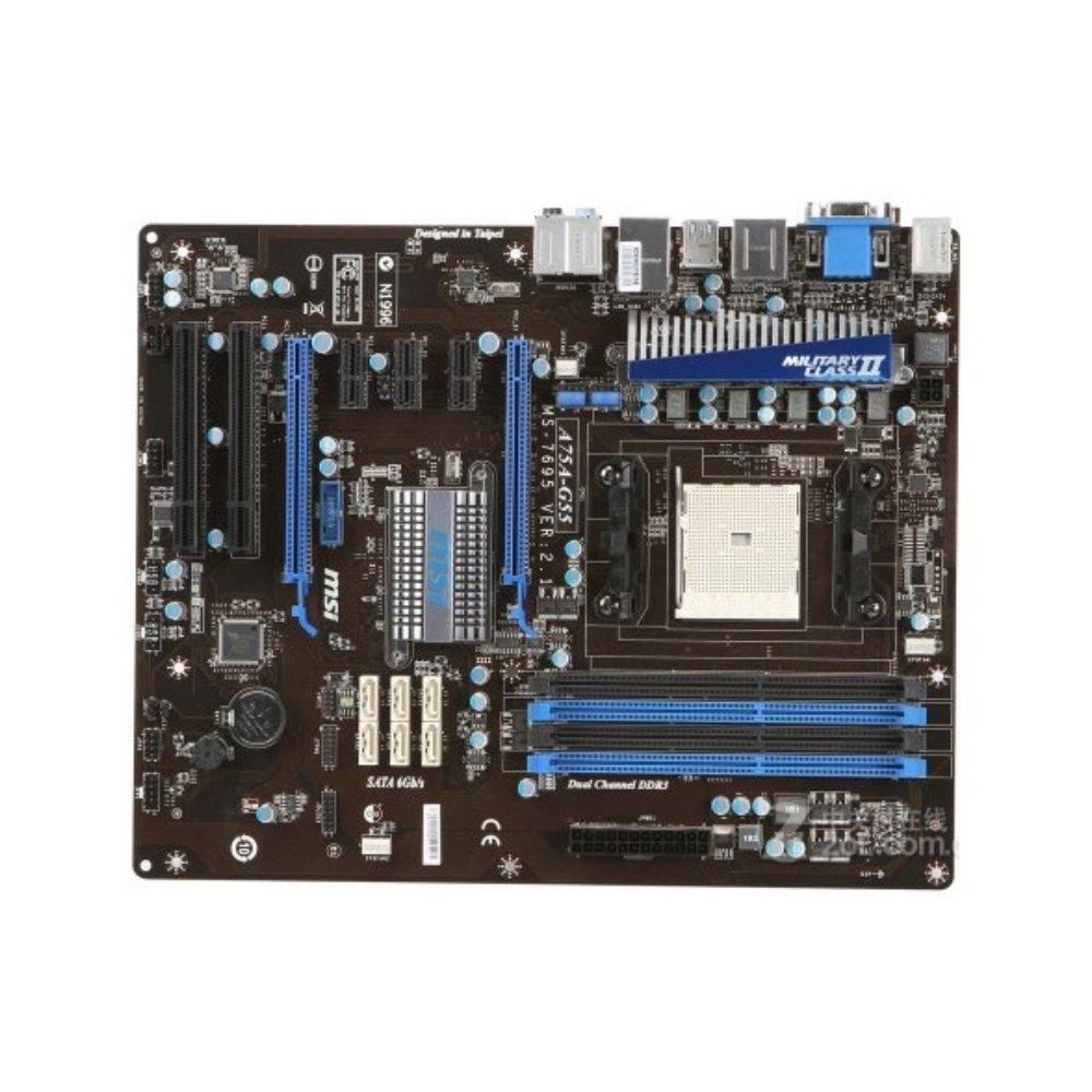 MSI A75A-G55 Motherboard, AMD A75, FM1 Socket, 32GB DDR3, ATX Form Factor
