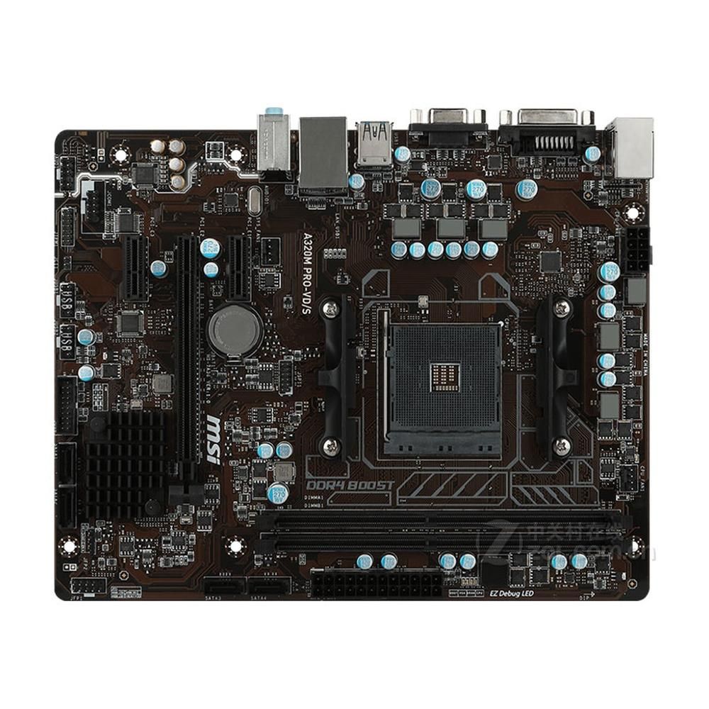 Carte mère MSI A320M PRO-VD/S AMD A320 Socket AM4 DDR4 32 Go Micro ATX