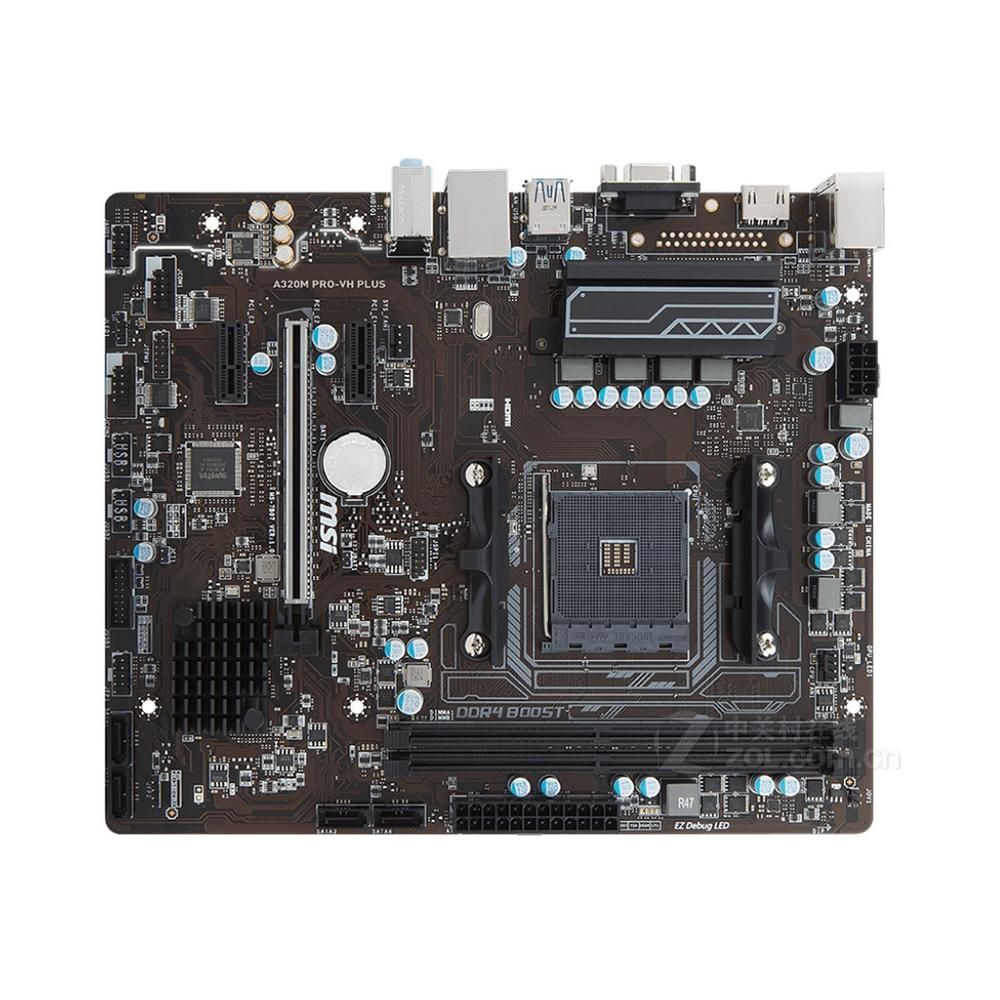 MSI A320M PRO-VH PLUS AMD A320 Motherboard (Socket AM4, DDR4 32GB, Micro ATX)