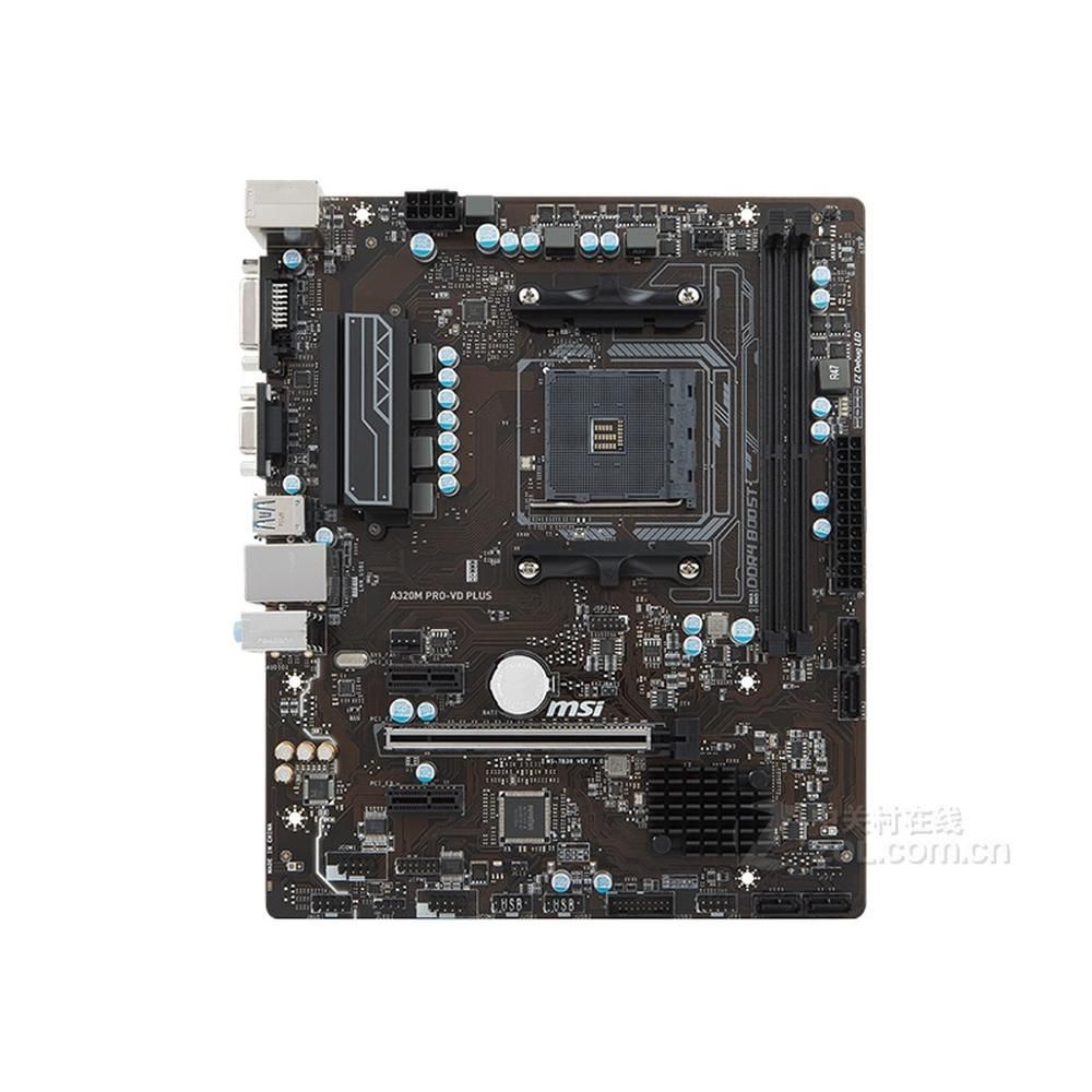 Carte mère MSI A320M PRO-VD PLUS - AMD A320, socket AM4, 32 Go DDR4, Micro ATX