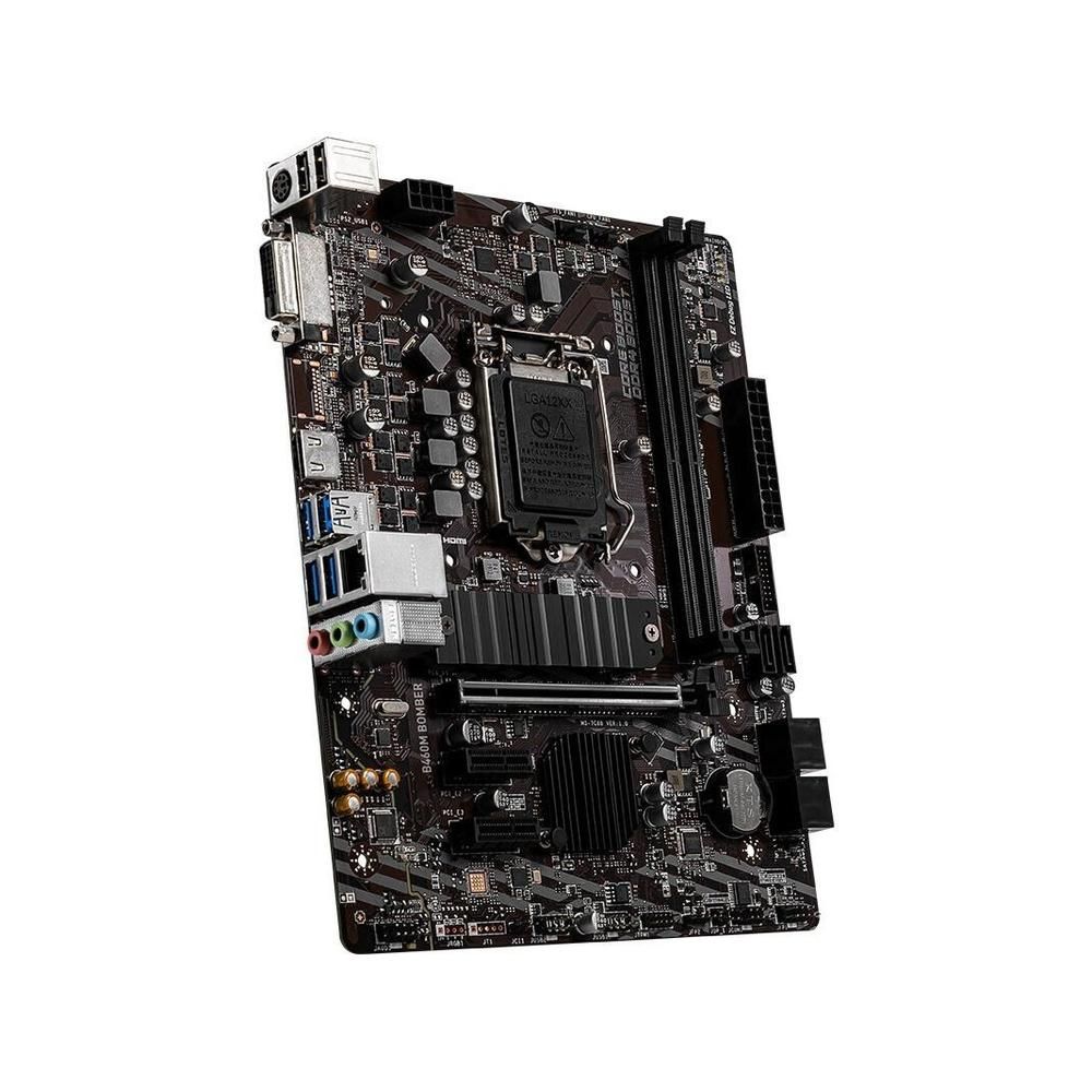 MSI B460M BOMBER Motherboard, Intel B460, LGA 1200, DDR4 64GB, Micro ATX