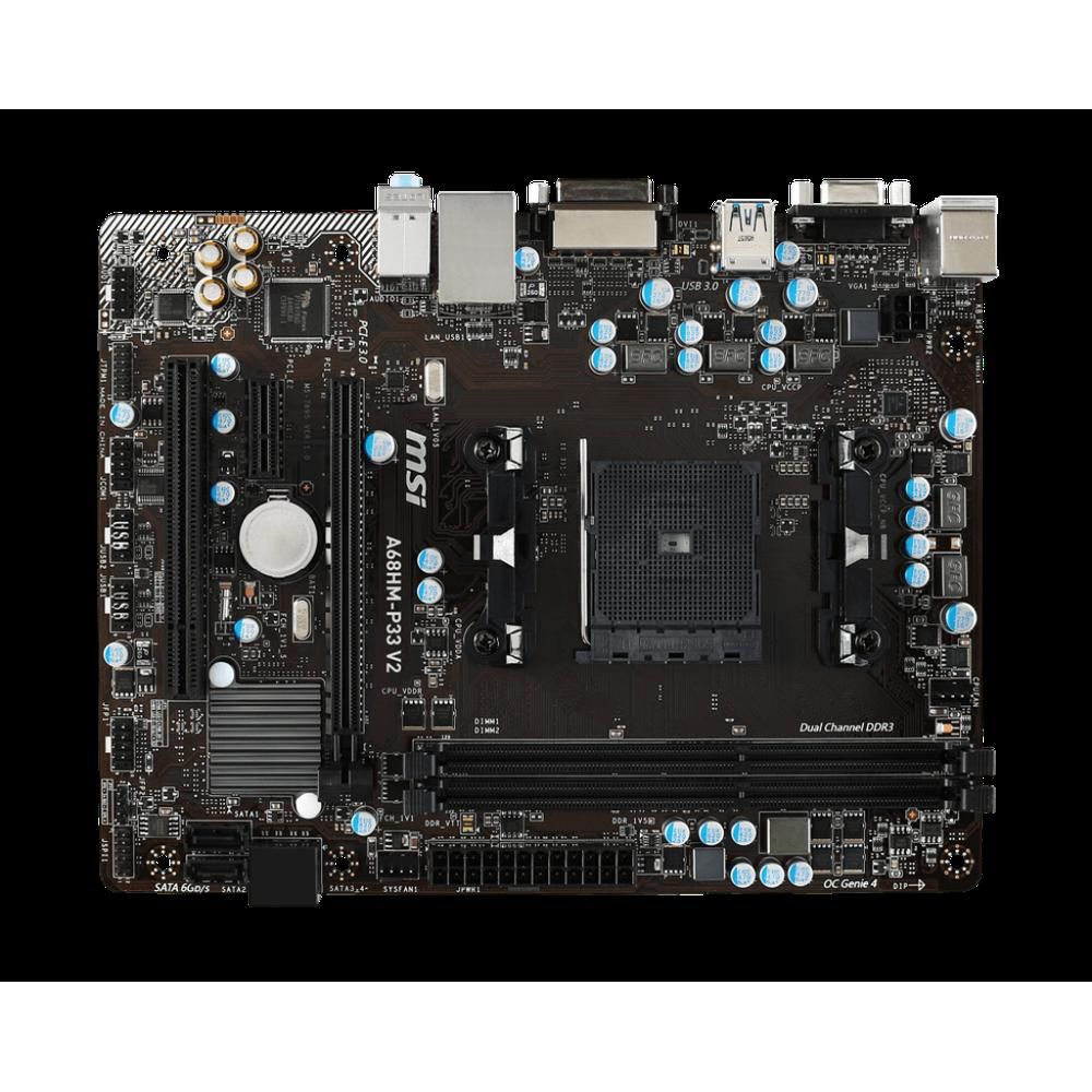 MSI A68HM-P33 v2 AMDA68H FM2+ DDR3 32GB Micro ATX Motherboard