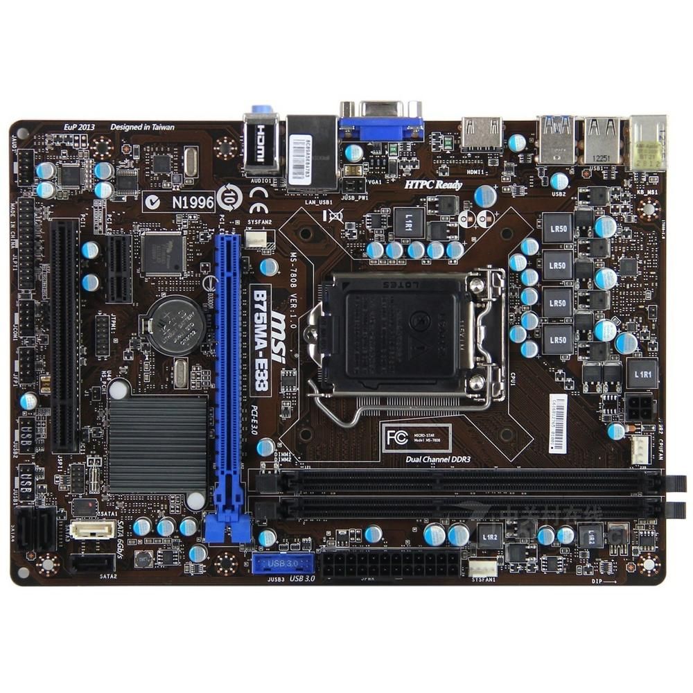 MSI B75MA-E33 Motherboard - Intel B75, LGA 1155, DDR3, 16GB, Micro ATX