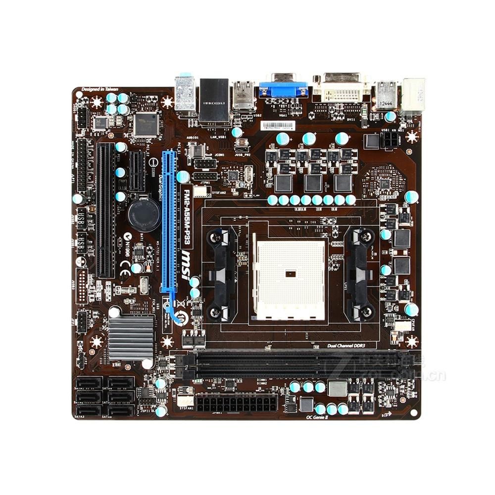 MSI FM2-A55M-P33 Motherboard, AMD A55, FM2 Socket, 16GB DDR3, Micro ATX