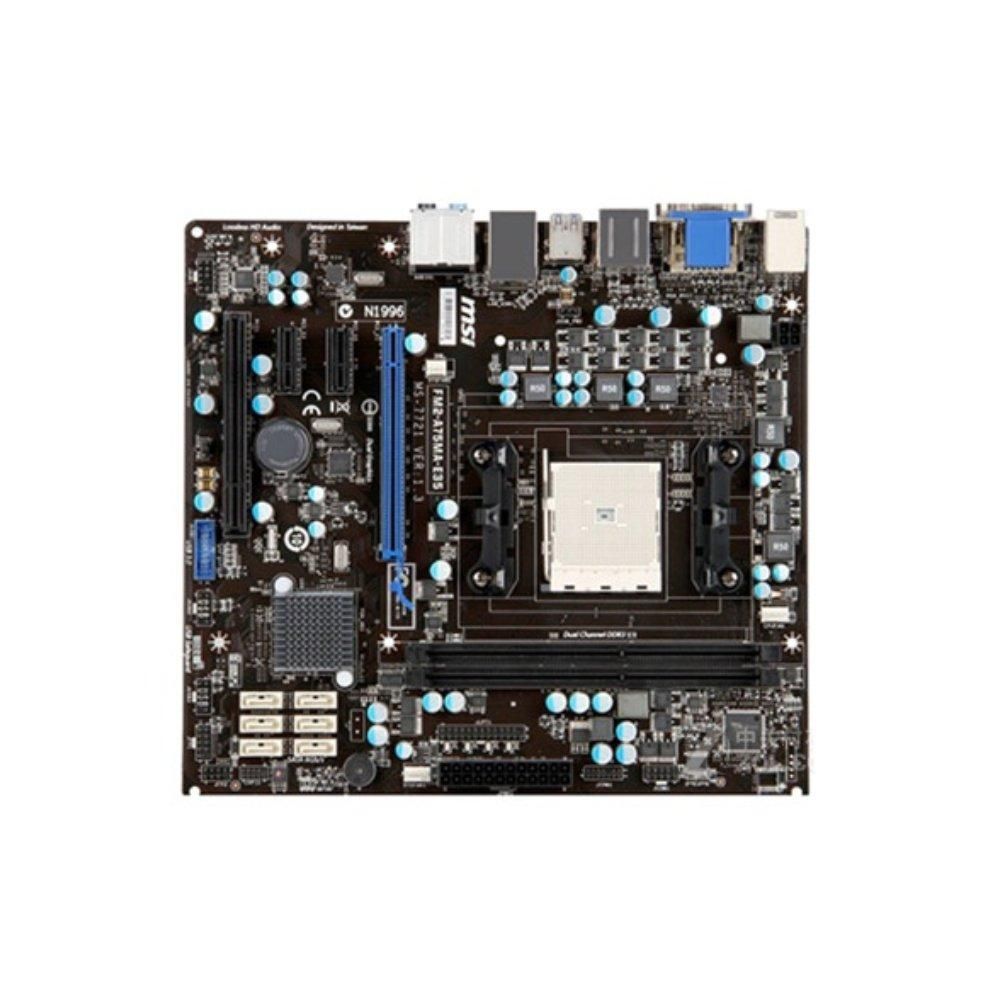 MSI A75M-E35 AMD AM2+ Motherboard, FM2 Socket, 32GB DDR3, ATX