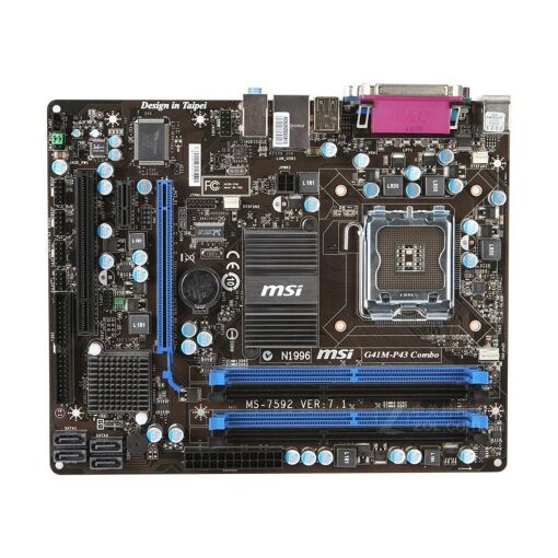 Placa base MSI G41M-P43 Combo, Intel G41, LGA 775, DDR3, 8 GB, Micro ATX