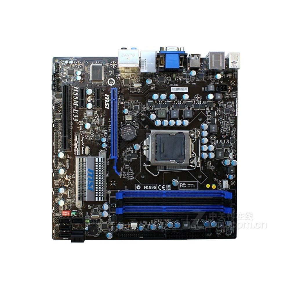MSI H55M-E33 Intel H55 LGA 1156 DDR3 16GB Micro ATX Motherboard