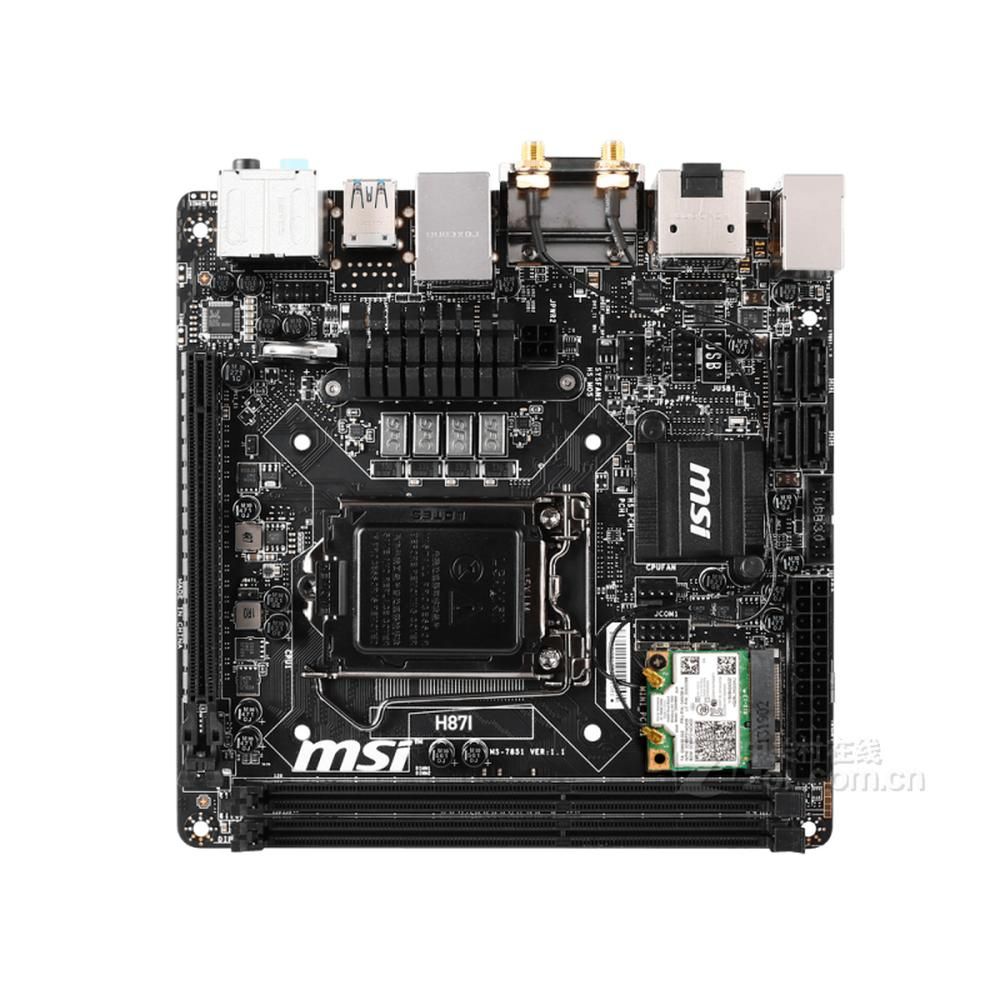 MSI H87I Motherboard - Intel H87, LGA 1150, DDR3, 16GB, Mini-ITX
