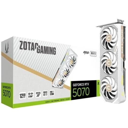 Zotac Gaming GeForce RTX 5070 AMP White Edition - 12GB GDDR7 - PCIe 5.0 x16 - 3x DisplayPort, HDMI
